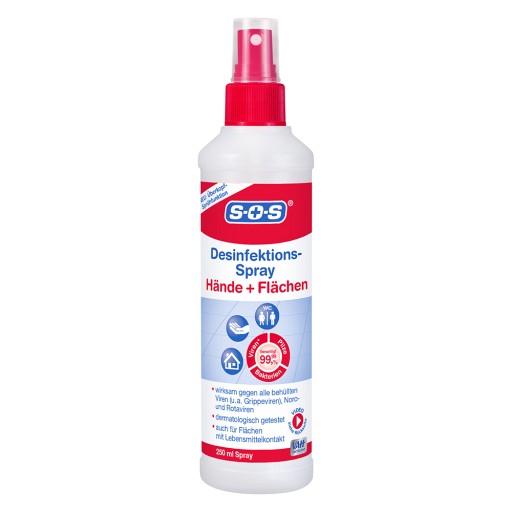 SOS Desinfektions-Spray (250 ml) Desinfektionsmittel - PS Reinigung